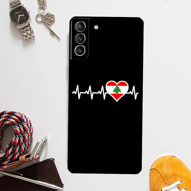 Libanesische Libanon Flagge Fall für Samsung Galaxy S24 S23 S22 Ultra Note 20 10 S8 S9 S10 Plus S20 FE S21 FE Abdeckung