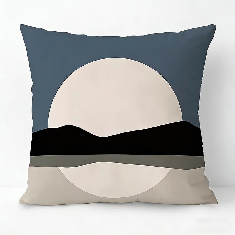 Mid-Century Modern Boho Kissenbezug Abstrakt Geometrisch Sonne Pfirsichhaut Überwurfskissenbezug Heimdekoration Für Sofa Couch Wohnzimmer