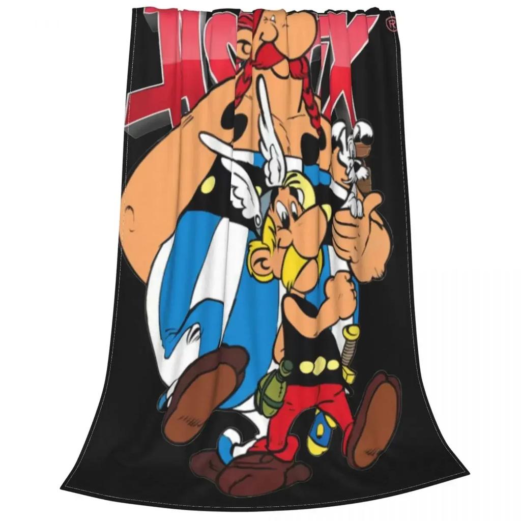 Asterix And Obelix Blanket Plush Funny Warm Throw Blanket for Chair Covering Sofa Summer