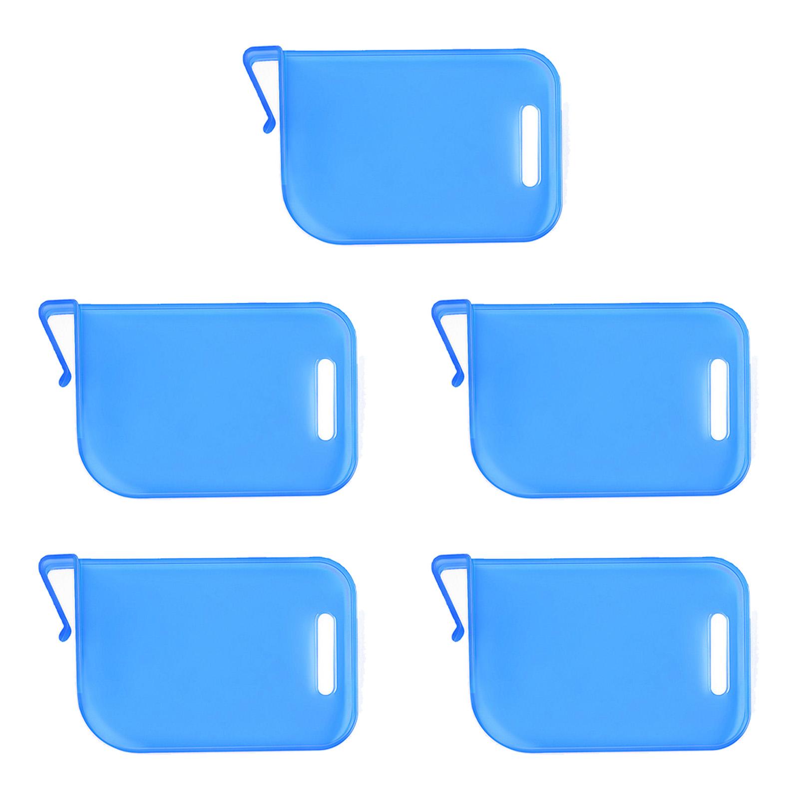 

5 шт. Пластиковий бокс для торгових карток, роздільник, кліпса, прокладка для карток, зберігання, класифікація, кліпса для розділової пластини, розділова дошка для зберігання синій