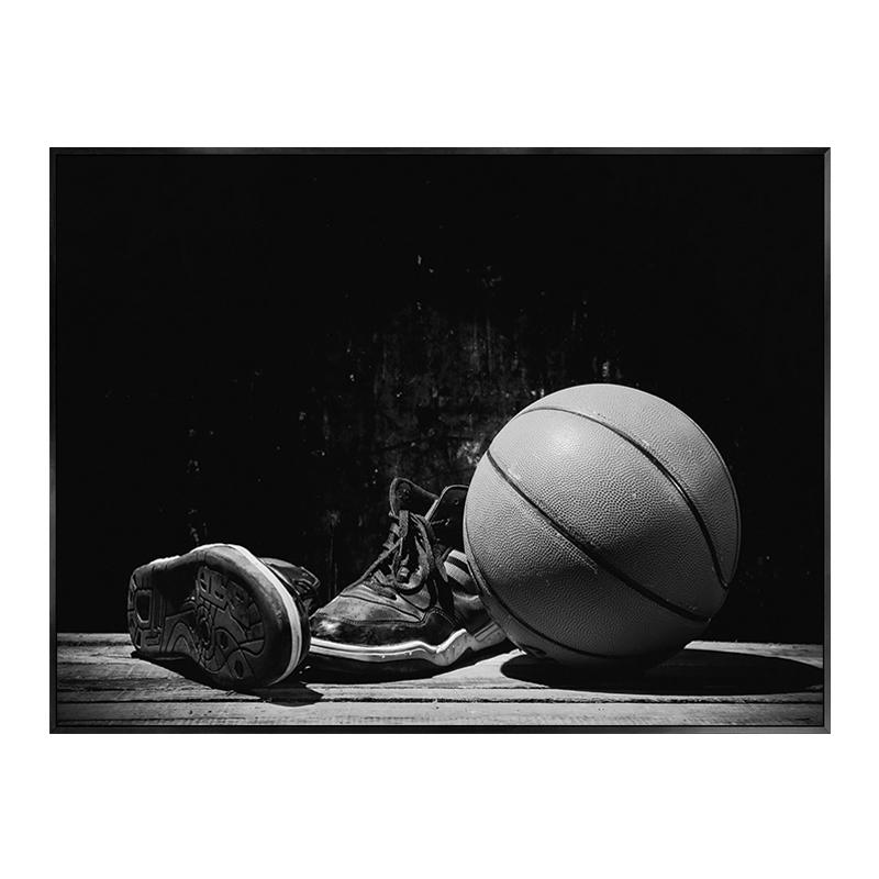 Modern Basketball Player Sneakers Poster Black White Decorative Paintings Canvas Wall Art Photos Pictures Living Room Home Decor