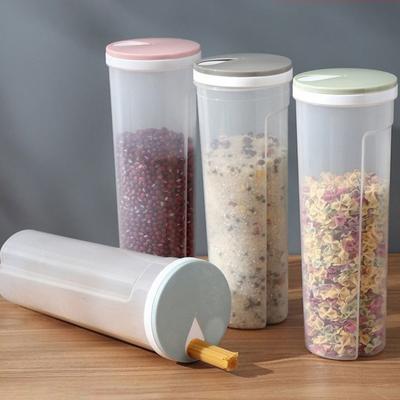 Recipiente alto transparente para almacenar pasta y espaguetis con tapa, libre de BPA, gran capacidad, diseño transparente, hermético, a prueba de fugas.