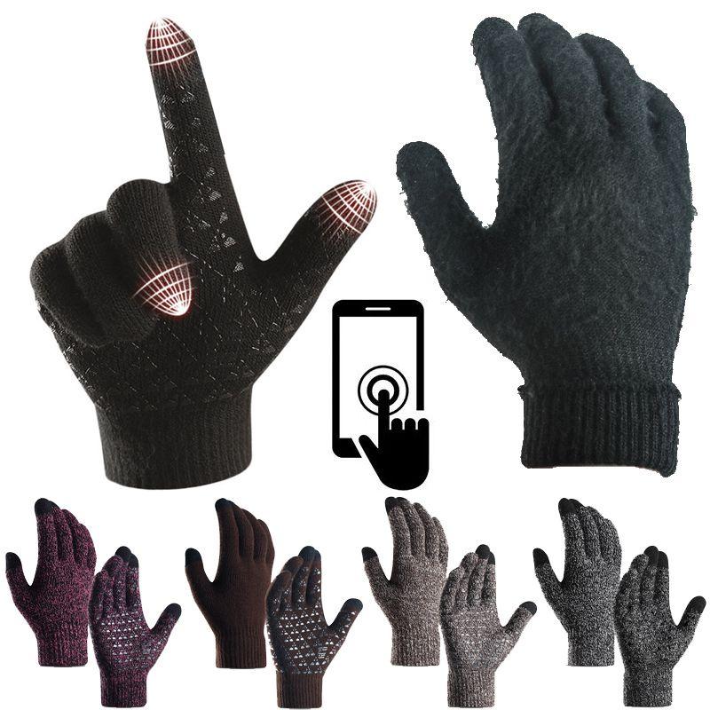 Cozy Winter Touch Screen Knitted Gloves For Men And Women Warm And Windproof