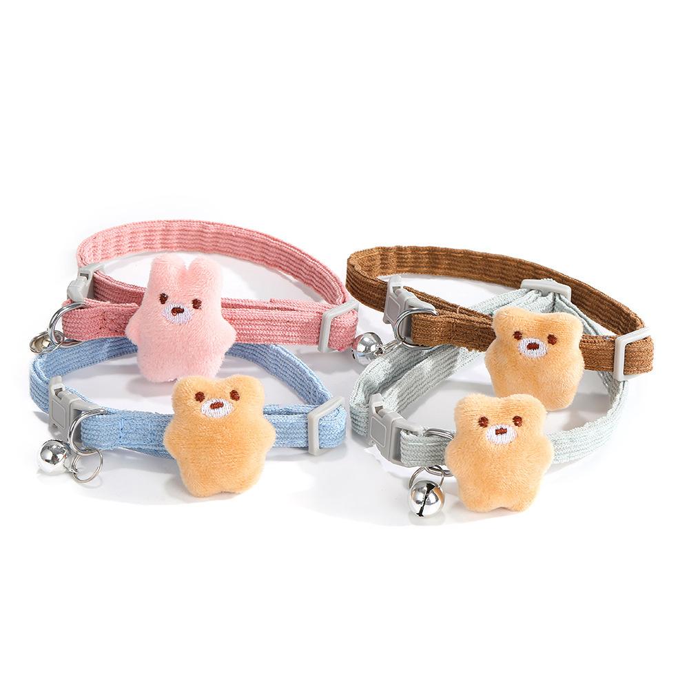 Adjustable Pet Collar with Bell - Soft Comfortable Dog Collar, Adjustable Puppy Collar, Durable Pet Neckband