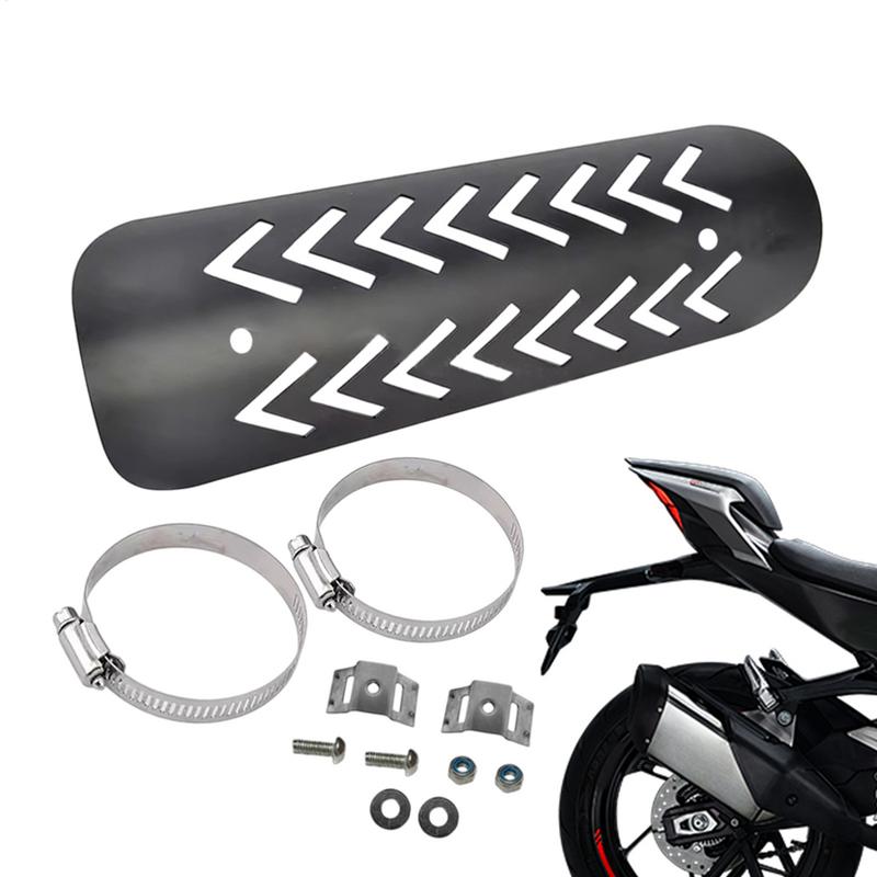 Exhaust Heat Shield For Motorcycle Anti-Scald Motorcycle Pipe Cover Abrasion-Proof Quick-Install Non-Slip Motorbike Accessories