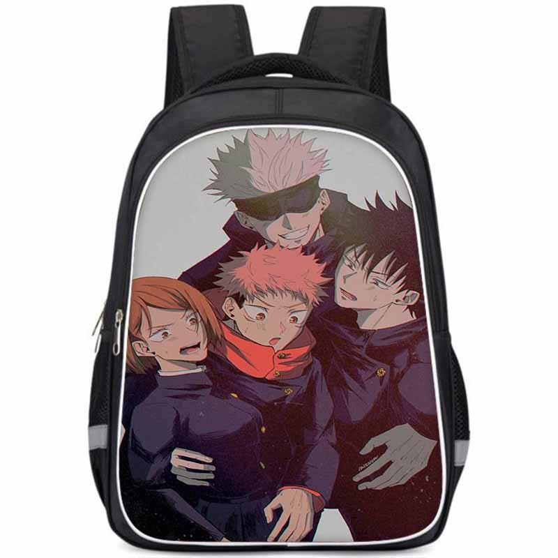 Spacious Jujutsu Kaisen Backpack For Kids With Lightweight Oxford Fabric