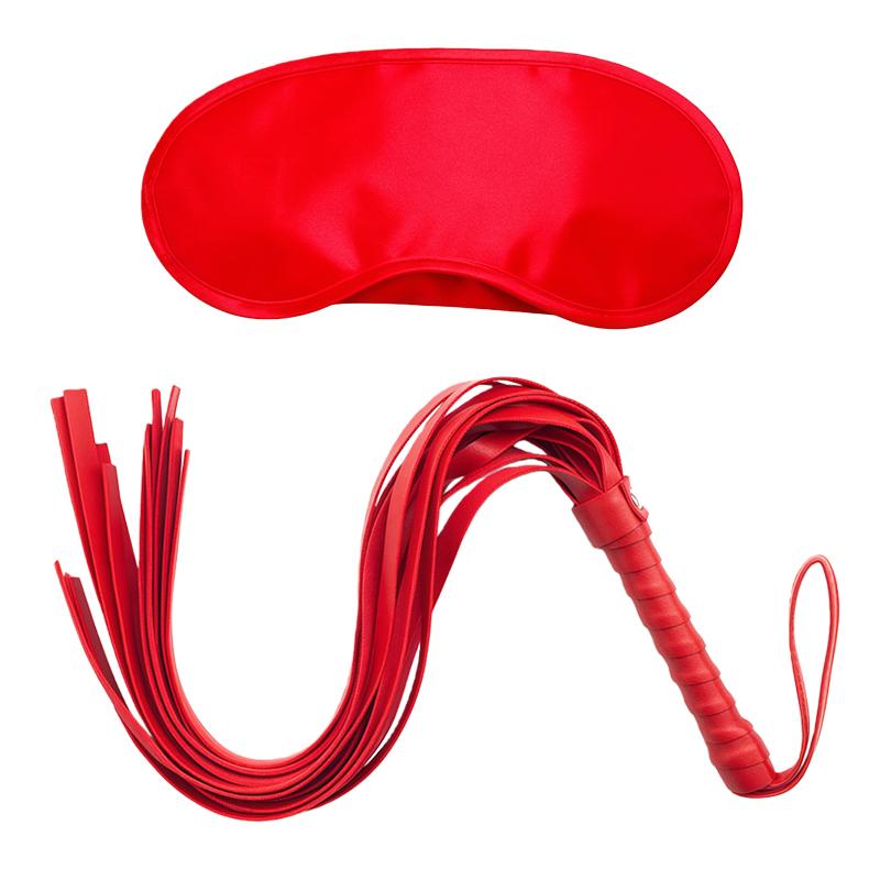 Goods For Adults Set Sexy Leather Plush Handcuffs Blindfold Spanking Soft Whips Tying Cotton Rope Couple Games Bondage Equipment