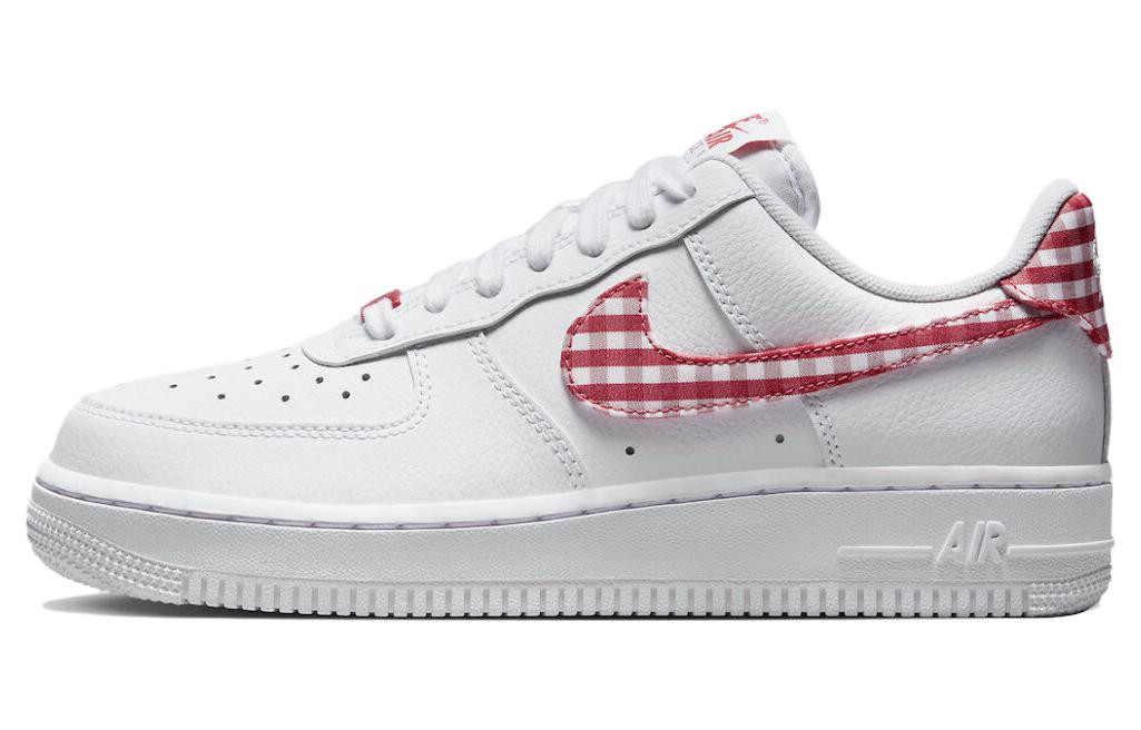 

Nike Air Force 1 Low 07 Essential White Mystic Red Gingham Women s DZ2784-101 36.5