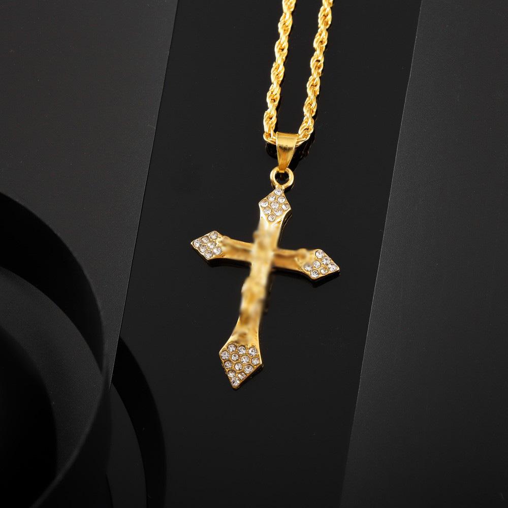 Collier Pendentif Croix Accessoires Niche Hip Hop