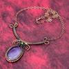 Star amethyst necklace copper wire wrapped gemstone necklace handmade antique jewelry adjustable chain necklace copper jewelry gifts for her