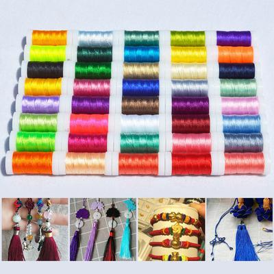 1 Roll 0.2-0.8mm High Quality Popular Jewelry Making DIY Chinese Knotting Macrame Cord Necklace Bracelet Nylon Cord Beading Braided