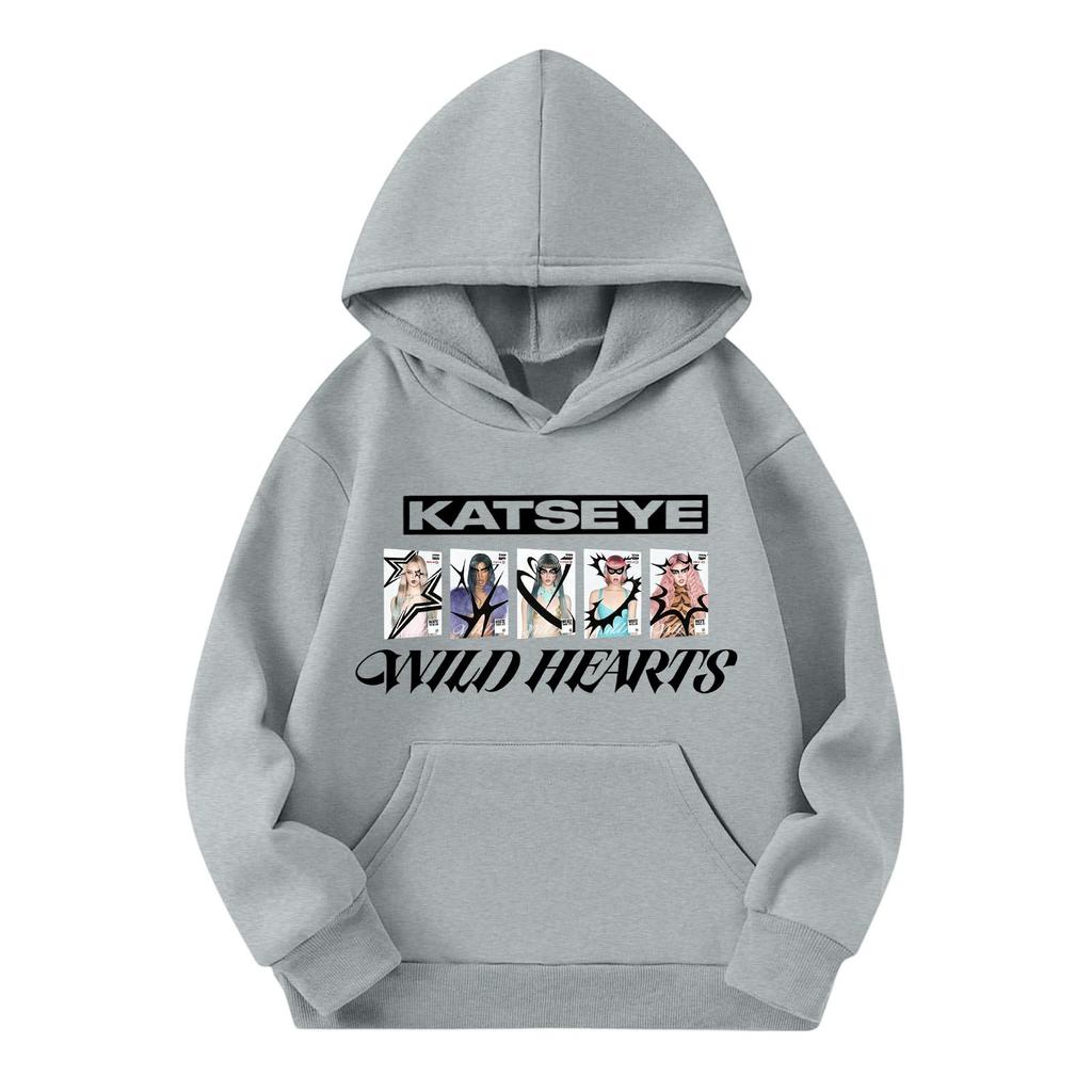 Girls Long Sleeve Hoodie with Graphic Print and Pockets Trendy Casual Pullover for Kids