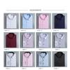 Spring New Men Solid Color Long Sleeve Shirt, Easy Care Business Formal Dress Shirt for Young Men Interview White Shirt