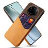 For Realme 14 Pro+ 5G Case PU Leather Cloth Texture Hard PC Phone Cover with Card Holder
