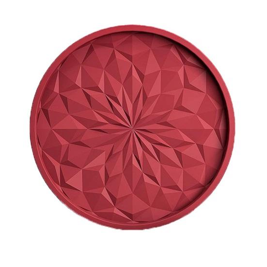 Protective Mats for Furniture Silicone Coaster Set with Holder, Non Slip Diamond Pattern Drink Coasters Stylish Table Cups Glasses, Heat Resistant