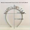 Happy New Year Headbands Letter New Year Eve Hair Hoop Party Headwear for Women, New Year Celebration Photo Prop Festival Decor