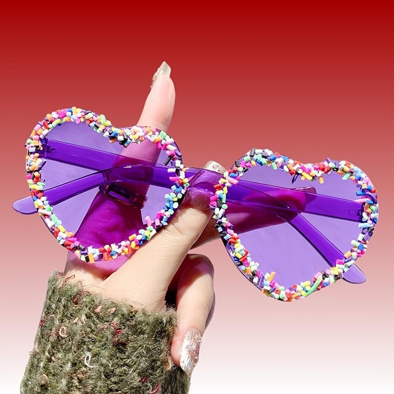 1 Pair Women's Sweet and Edgy Heart-Shaped Fashion Sunglasses For Men Sun Glasses Accessories Cake Candy Pink Cute Party Eyewear