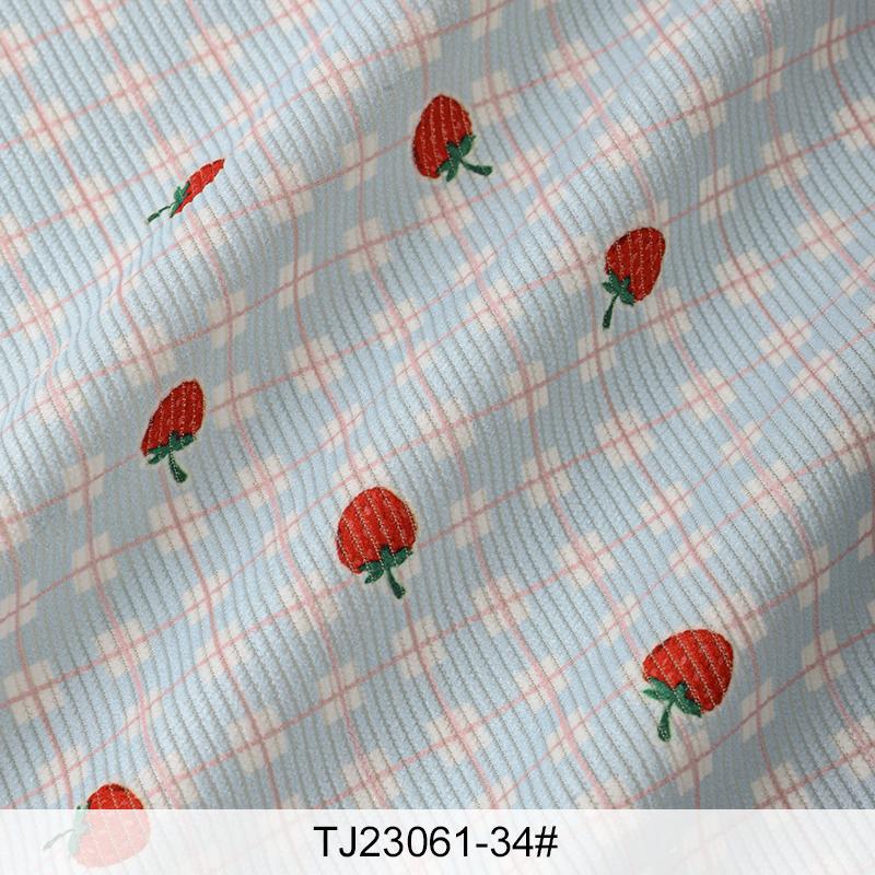 0.5m/1m/2m Cartoon Little Bear Corduroy Print Fabric for Sewing Children's Clothing,Dresses Pet Clothing DIY Decoration Fabrics