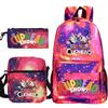 Cartoon Teacup Head Cuphead Student Backpack Oblique Span Bag Pencil Bag Primary And Secondary School Students Children'S Schoolbag Three-Piece Set