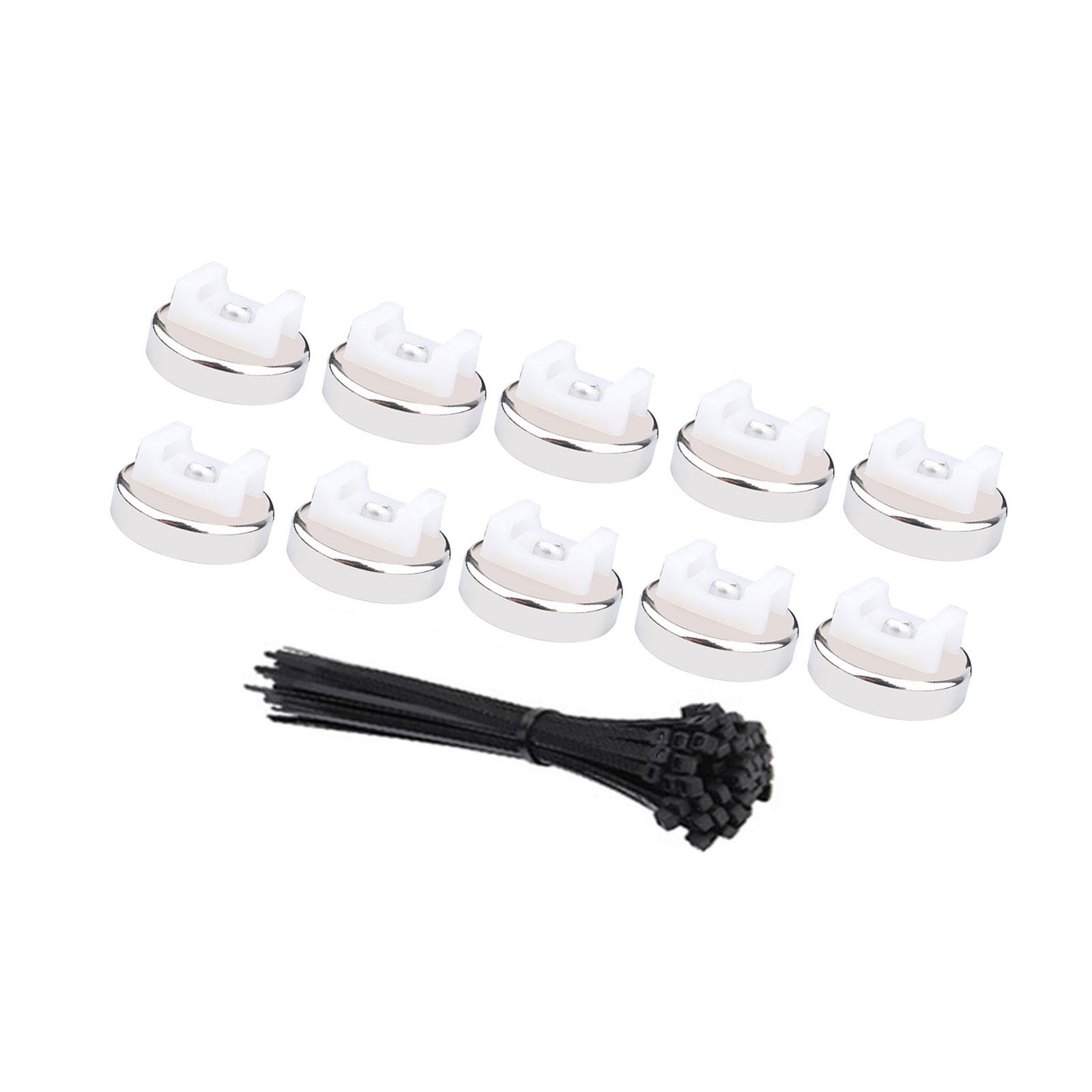 

Набор из 20 магнитных органайзеров для кабелей с прочными нейлоновыми ремешками для надежной организации проводов дома, в офисе, в автомобиле чёрный