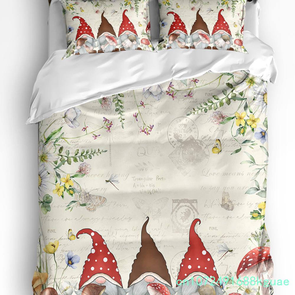 Fiori Selvatici Eucalipto Girasole Pianta Lavanda Set Biancheria da Letto 3 Pezzi per Letto Matrimoniale Tessile per la Casa Copripiumino Coperta Copricuscino