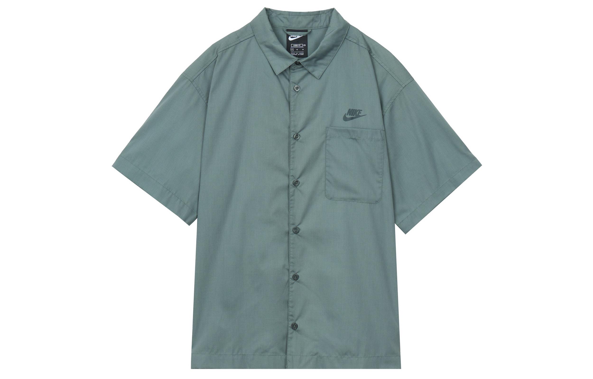 Nike Shirts Men s Green Lapel Thin Workwear DM8686-387 XXL
