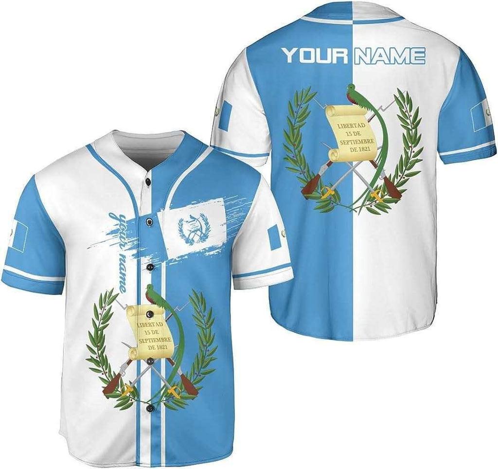 Mexico baseball team element print summer v-neck button-down baseball jersey