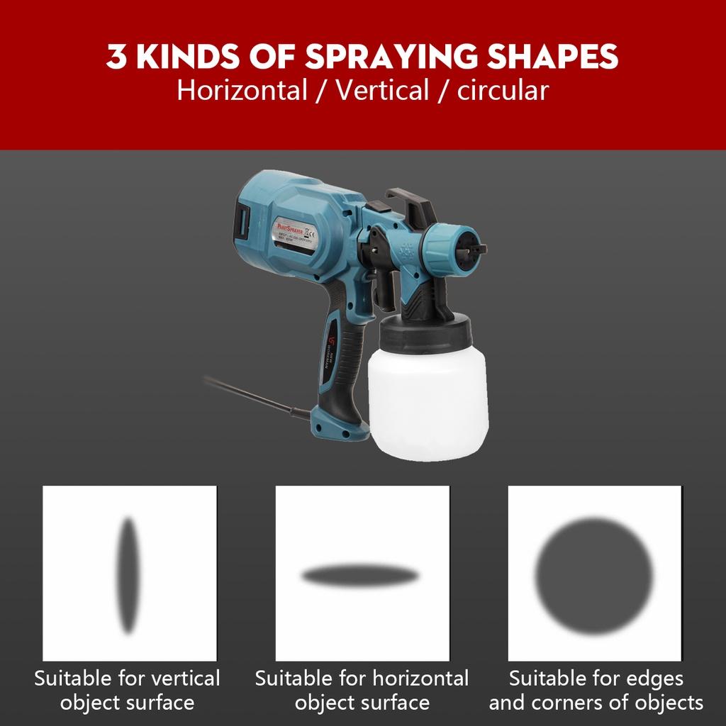 Electric Spray Guns High Power Home Electric Paint Sprayer 5000W with 3 Nozzle Easy Spraying and Clean for Beginner 110V-220V
