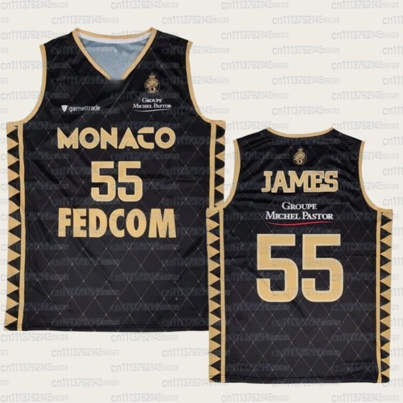 2026 3D Printed AS Monaco Basketball Suit, Basketball Sports Vest, Basketball Training Suit, Fan Exclusive Home Matching Jersey