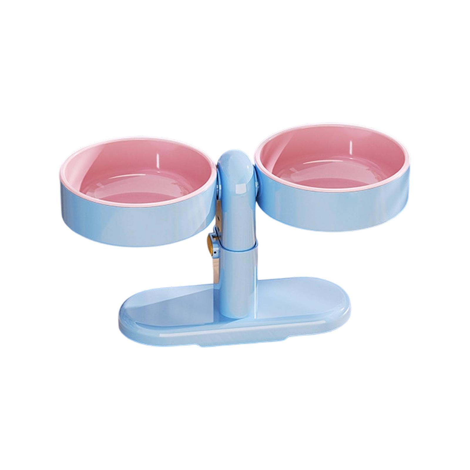 

Adjustable Cats Bowl, Rotating Cats Food Bowl, Not Easy To Tip Over, Large,caliber Pet Water Bowl, Elevated Cats Food Bowl For Neck One Size синій