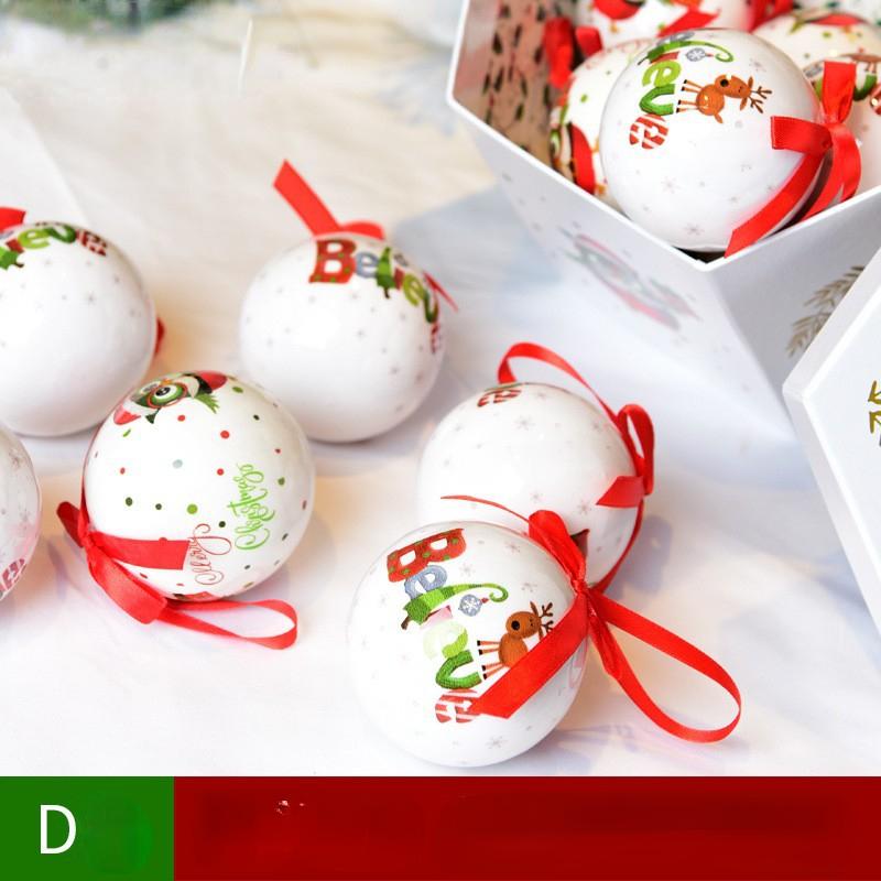 Christmas Tree Hanging Decoration Ball 14 Pcs Ball Gift Box Packaging Home Ornament New Year Party Holiday Decor Xmas Tree Baubles