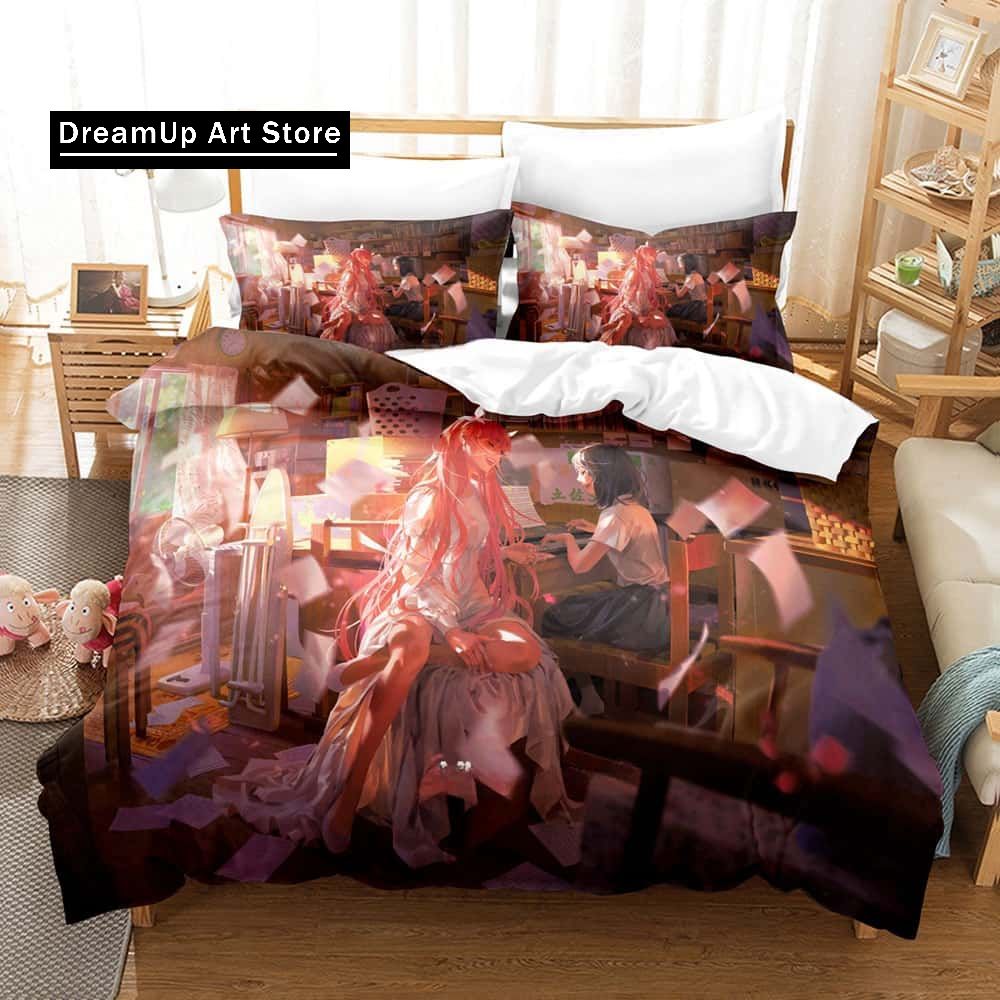 Anime Sänglakan Set Belle Sängkläder Set Enkelsäng Tvilling Full Queen King Size Sängset Vuxen Barn Sovrum Påslakanset Hemtextilier