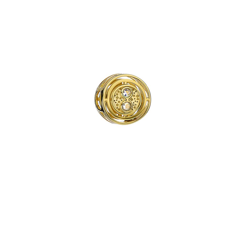 Harry Potter Sterling Silver Time Turner Spacer Bead Gold