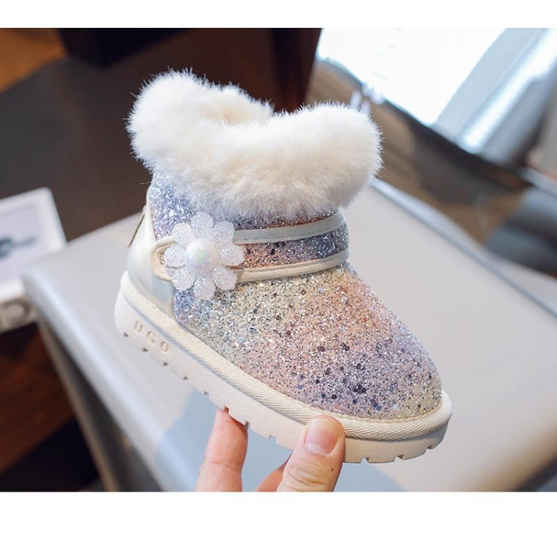 Kids Warm Fleece Lined Waterproof Winter Snow Ankle Boots For Boys And Girls