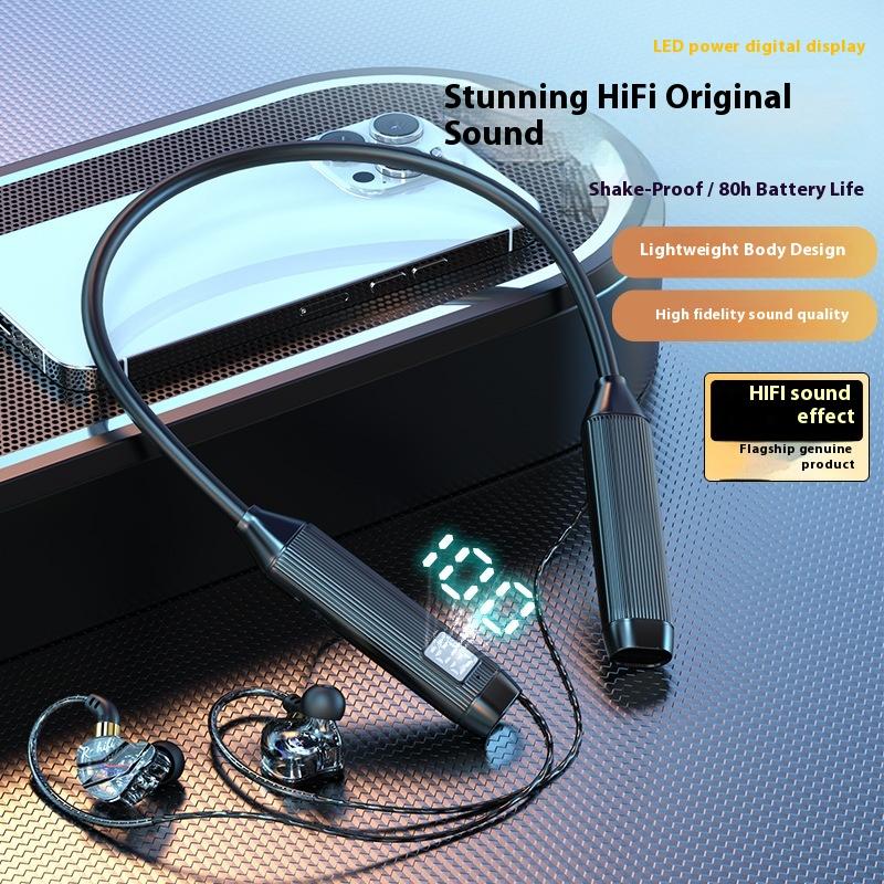 Neck Bluetooth Headset Super Long Battery Life Noise Reduction Suitable for Apple Android Wireless In-ear Sports Headset