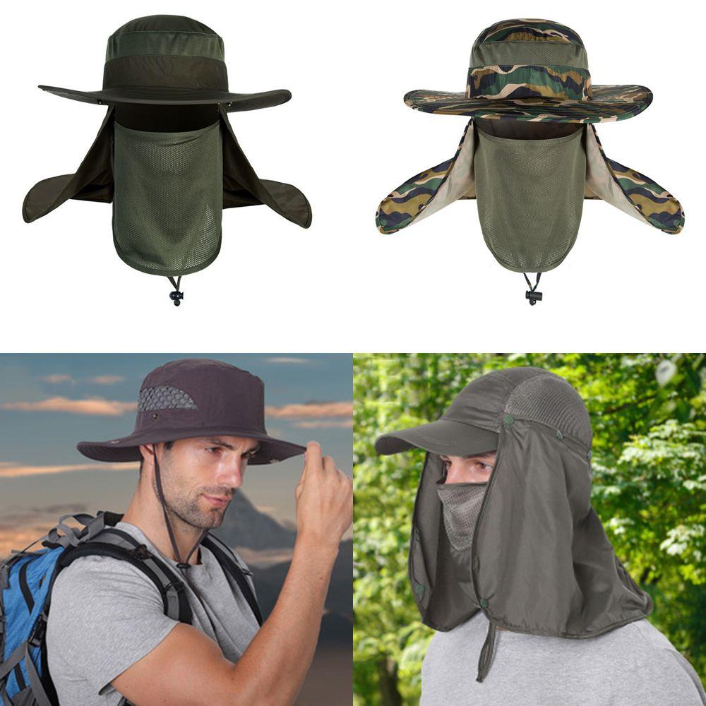 Breathable Large Round Brim Fishing Cap Sun Block Anti-Uv Men'S Sun Hat Quick Drying Outdoor Hiking Hat Men And Women