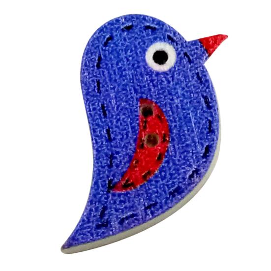 100 pezzi di uccelli in legno, colori casuali, misti, carini, decorativi, da cucire, 2 fori, bottoni