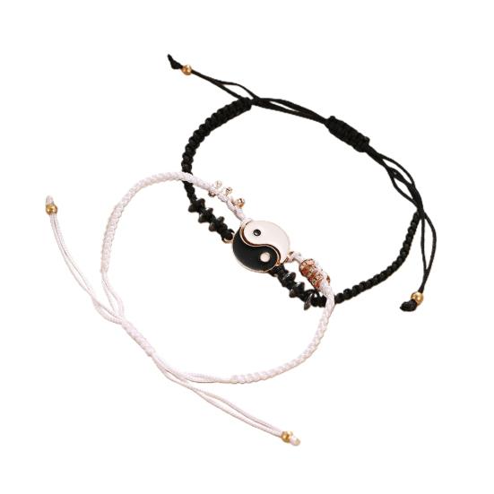 

2шт парные браслеты регулируемые нержавеющие стильные подвески-браслеты