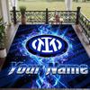 Custom Text Printed Rug Inter Milan Non Slip Floor Carpet For Home Room Decor