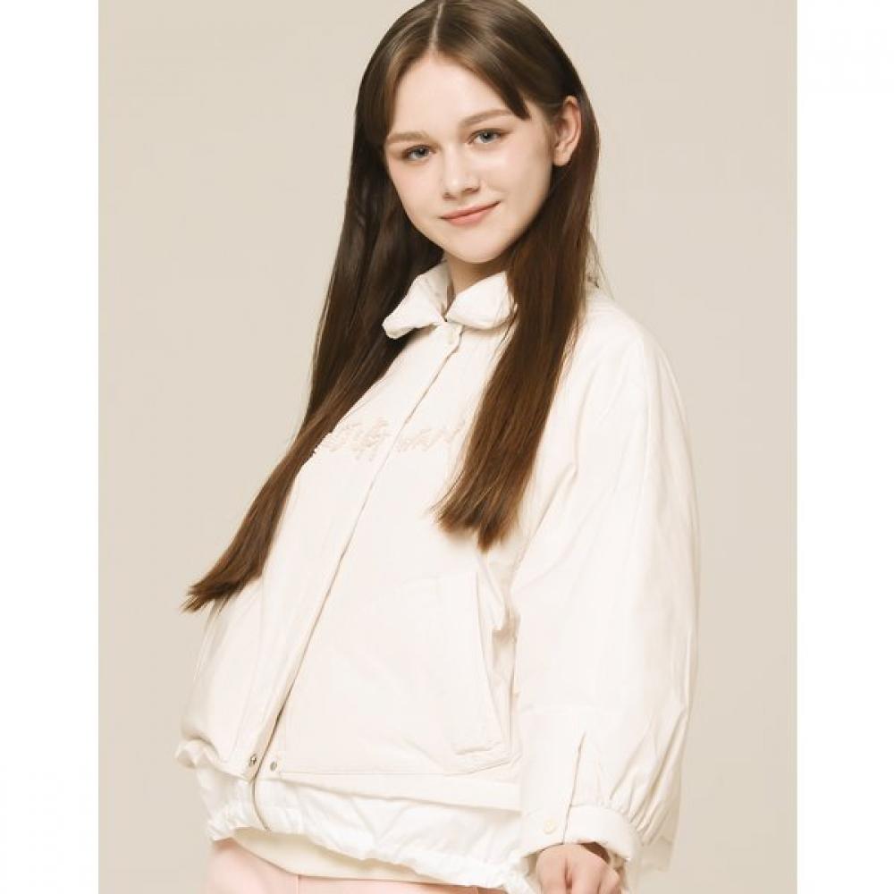 Son Jung Wan Lettering Embroidered Shell Jacket Zjk6161041