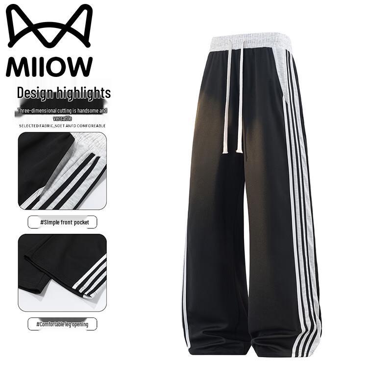 MiiOW Men s Summer Loose Straight-Leg Casual Pants 3XL