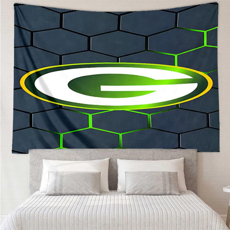 Green Bay Packers Logo Tapestry Hanging for Bedroom,Livingroom, Playroom,Decor Art Room Wall Tapestry Holiday and Birthday Gifts