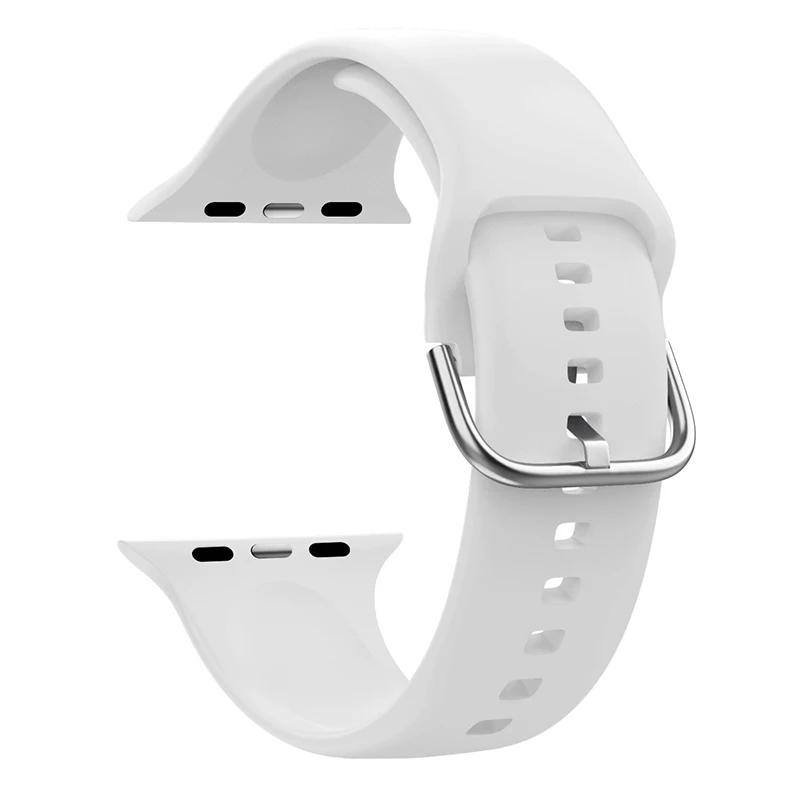 Strap For Apple Watch Band 44mm 45mm 49mm 42mm 41mm 40mm Accessories Silicone Bracelet Correa iWatch Series 8 9 Ultra SE 6 7 5 4