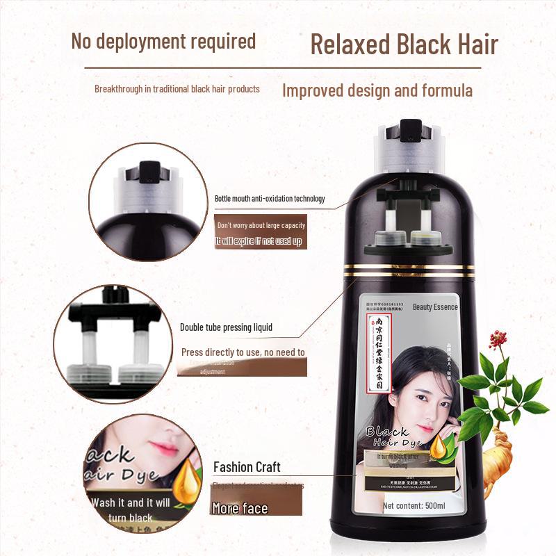 Hongyancui One-Wash Schwarze Haarfarbe: Erreichen Sie zu Hause natürliches schwarzes Haar ohne Schäden