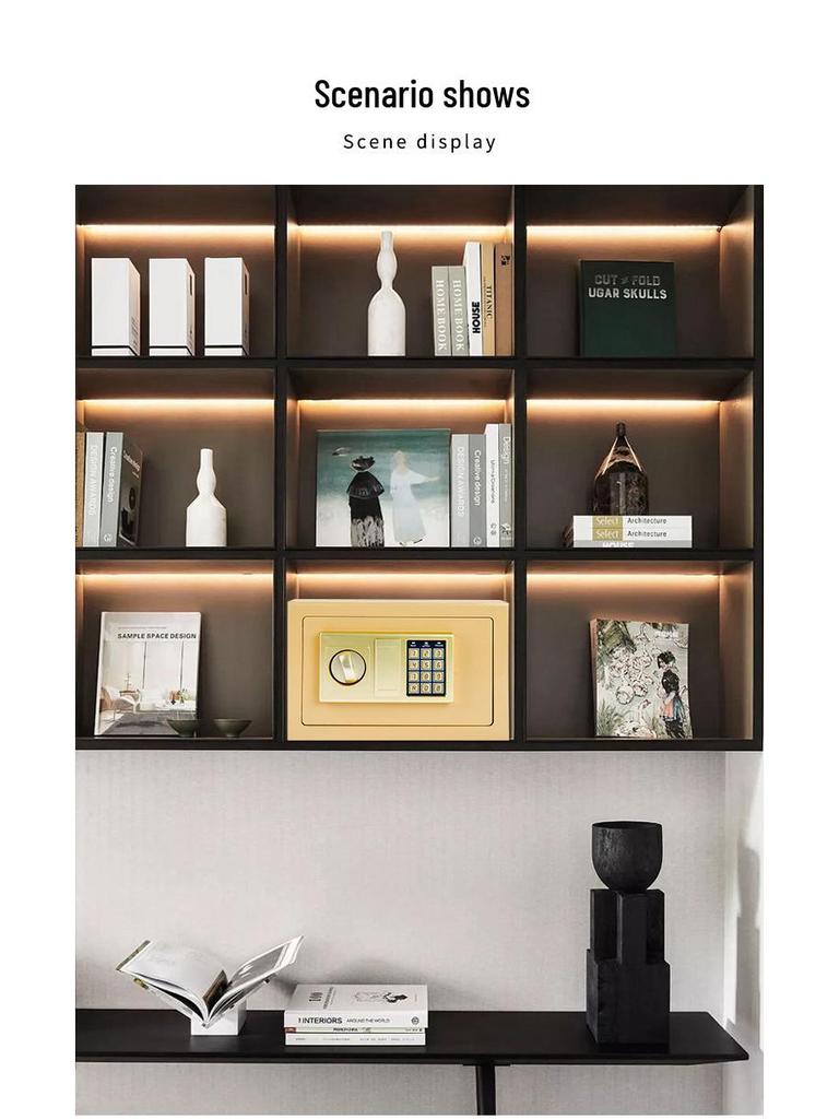 Secure Home Office Wall-Mount Electronic Steel Safe for Money Protection