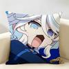 Furina Cute Genshin Impact Cushion Cover Natural Linen Organic Fabric DoubleSided Printing Room Sofa Decor Pillow Case
