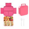 Flip-top Portable Children's Student Compartment Sealed Fruit Box For Work, Microwave-heated Lunch Box