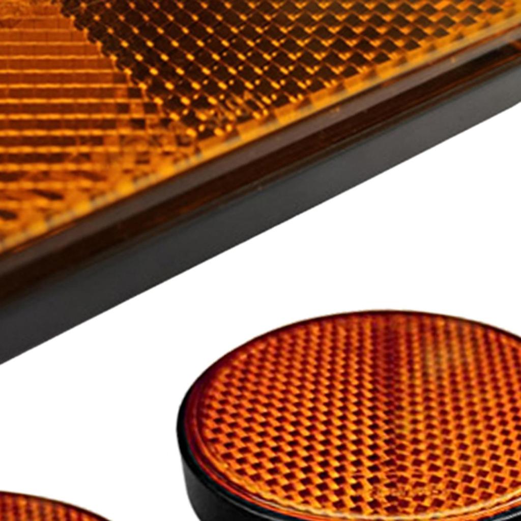 3 Pieces Motorcycle Night Reflector Replaces Reflective Strip for Trailer Car Motorbike Boat