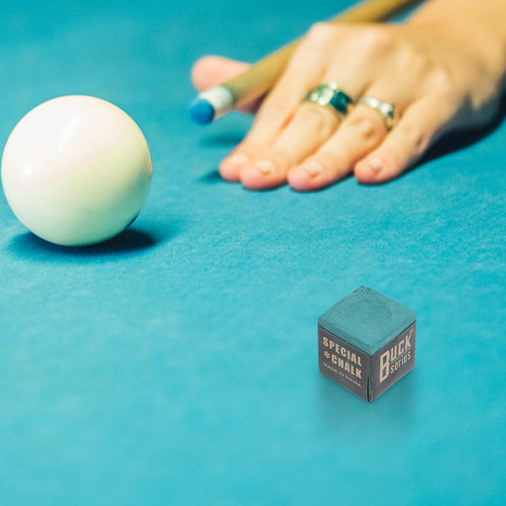 24 Pcs Pool Table Sticks Billiard Accessories Cue Chalk for Portable Green Chocolate Powder