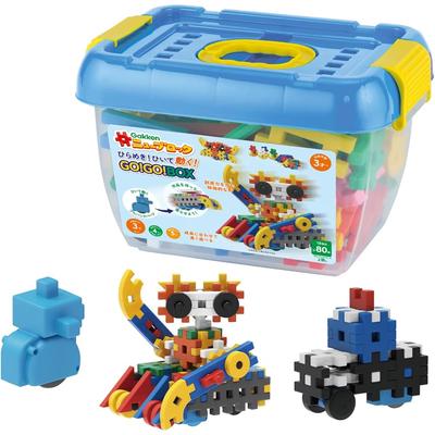 Gakken New Block Creative GO! GO! Box 80 Pieces for Ages 3 and Up Educational Building Toy